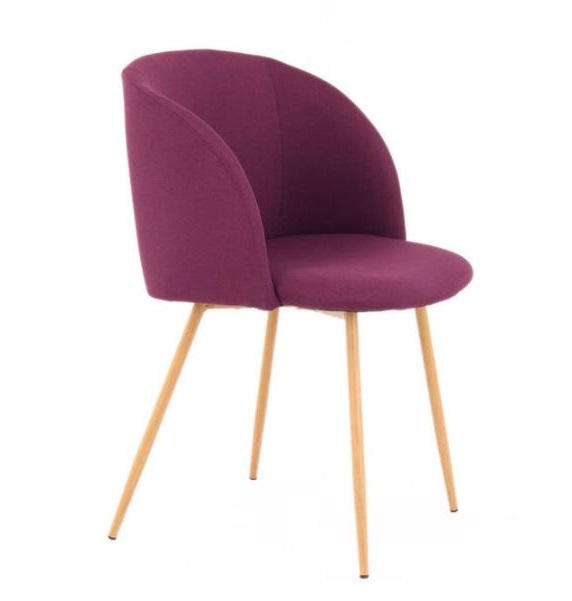 STUHL-SET 2 Stück  in Stahl  - Violett, Design, Kunststoff/Metall (54/84/56cm) - Kayoom