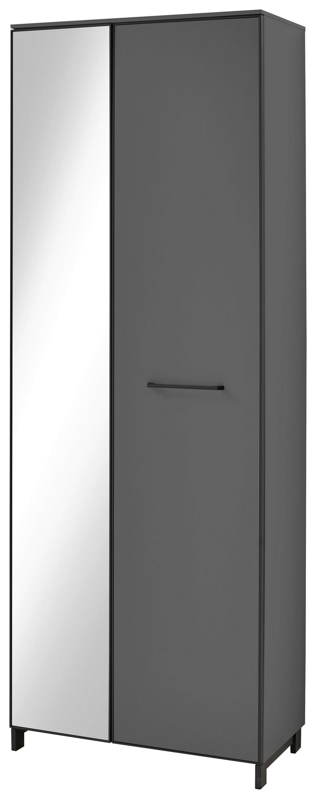 GARDEROBENSCHRANK Anthrazit, Grau - Anthrazit/Grau, Design, Holzwerkstoff/Metall (70/192/37cm)