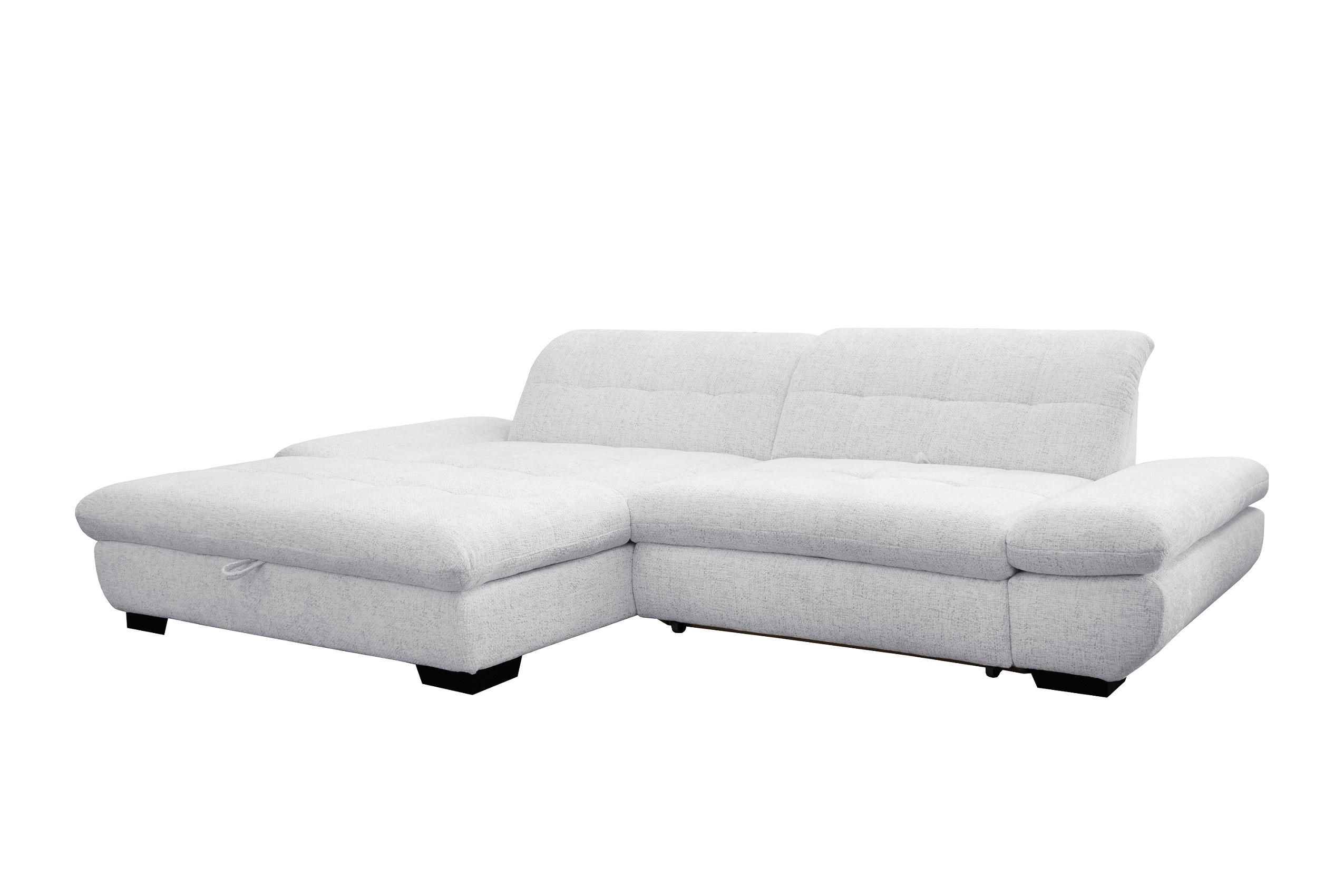 SAROKGARNITÚRA textil fehér  - fekete/fehér, Basics, textil/fém (198/290cm) - Xora