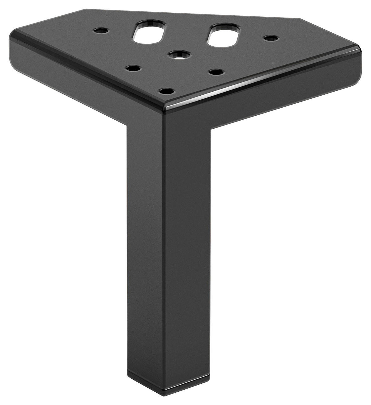 FUßSET Schwarz  - Schwarz, Design, Metall (10,5/13/10,5cm) - Xora