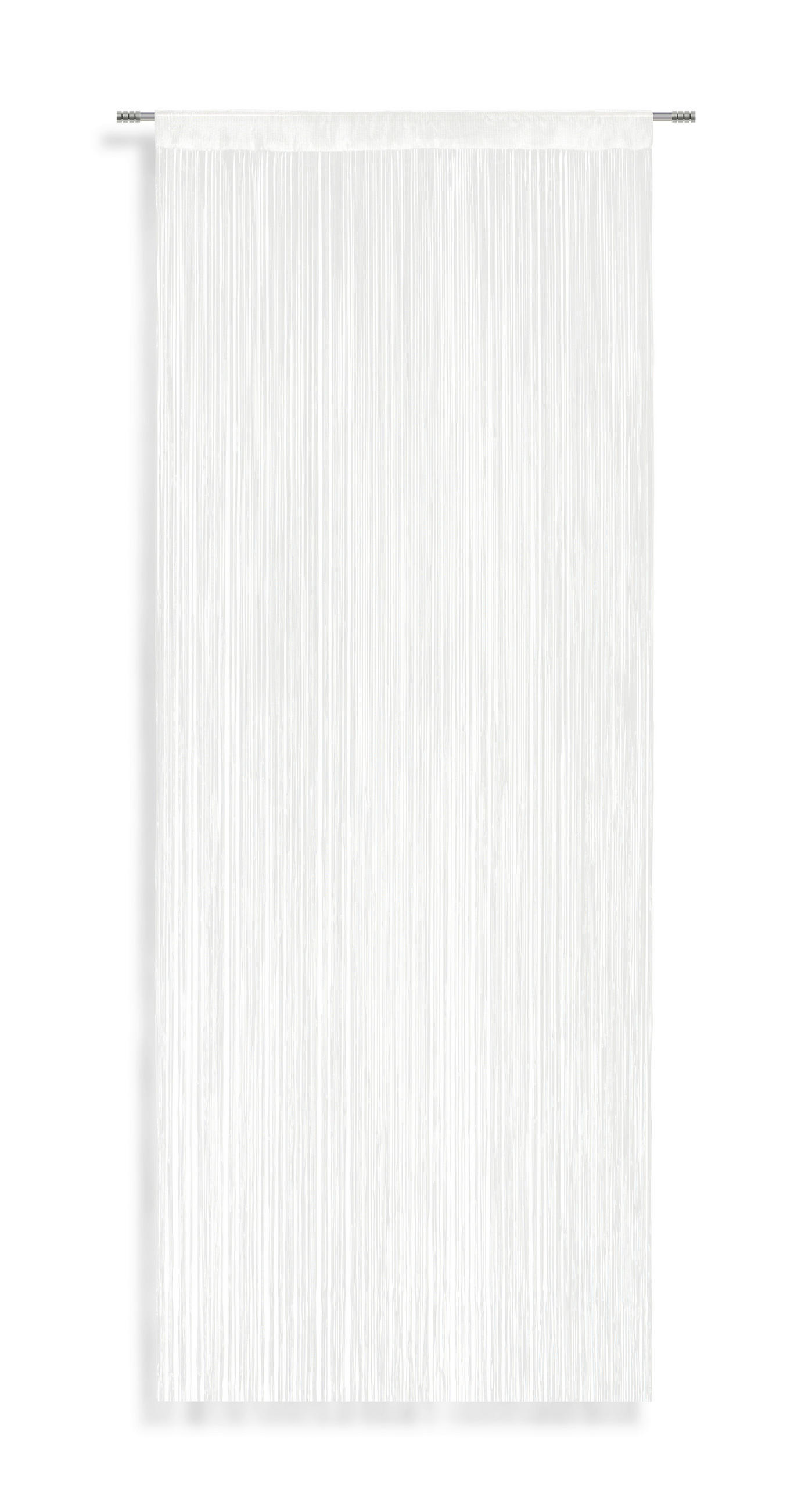 Fadenvorhang + Stangendurchzug Rita 90x245 cm Weiß