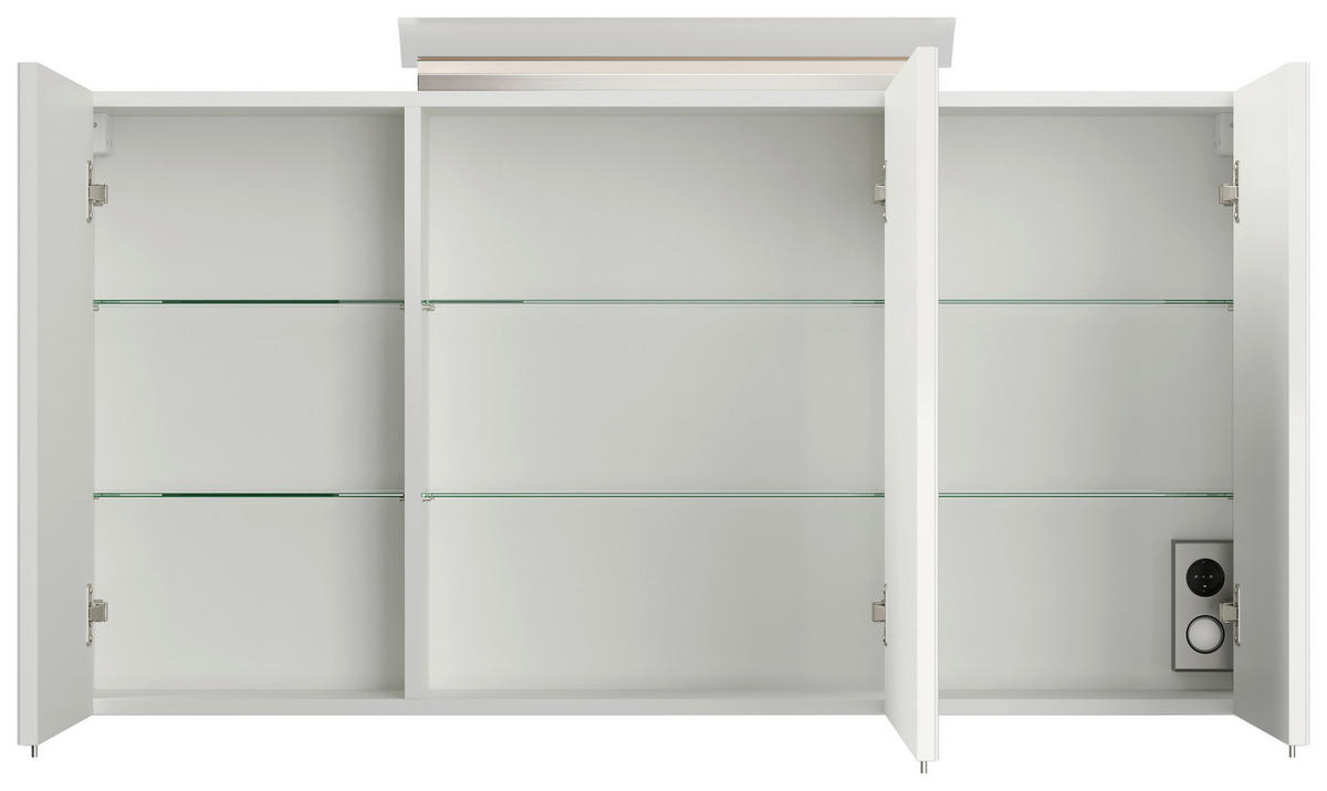 BADEZIMMER 2-teilig  in 100 cm  - Weiß Hochglanz/Weiß, Basics, Keramik/Holzwerkstoff (100cm) - MID.YOU