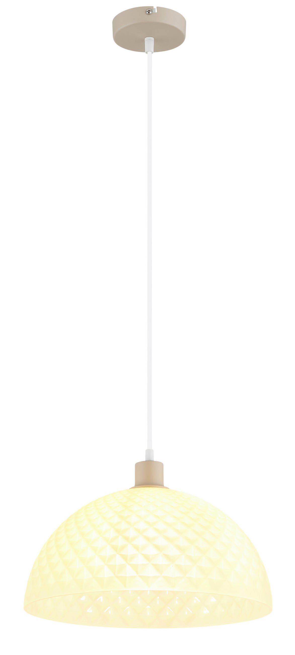 HÄNGELEUCHTE 35/120 cm  - Sandfarben/Champagner, Design, Glas/Kunststoff (35/120cm) - Globo