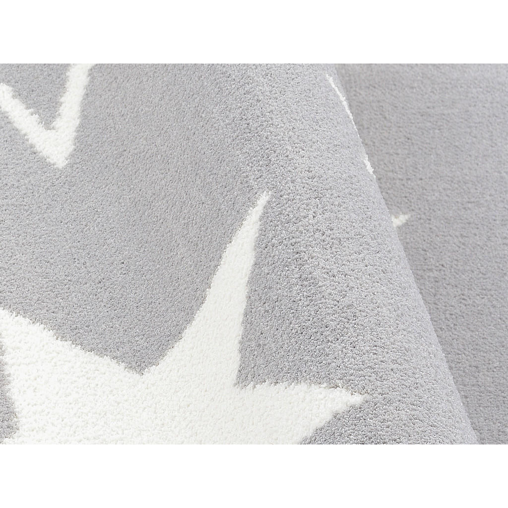 Thumbnail - Ben'n'jen Kinderteppich, Grau, Textil, Stern, rechteckig, 65x130 cm, Oeko-Tex® Standard 100, für Fußbodenheizung geeigne...