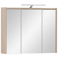 SPIEGELSCHRANK 74,5/64/16 cm  - Eichefarben, MODERN, Glas/Holzwerkstoff (74,5/64/16cm) - MID.YOU