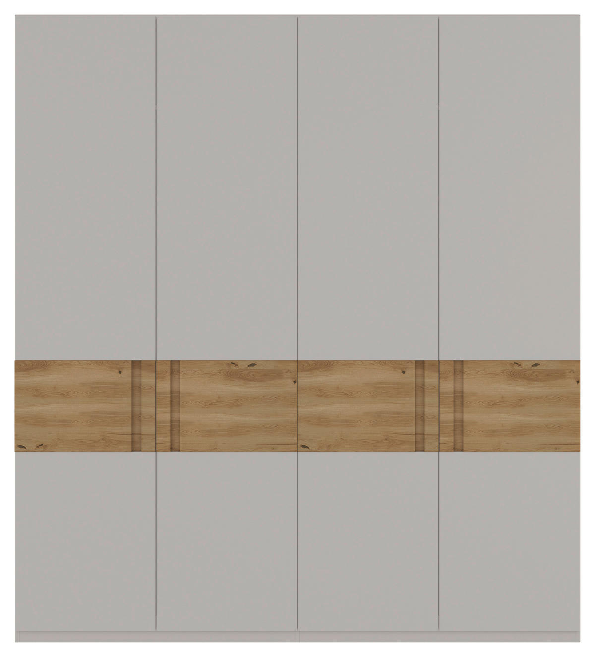ŠATNÍ SKŘÍŇ S OTOČNÝMI DVEŘMI, dub, barvy dubu, světle šedá, 202/225/60 cm - barvy dubu/světle šedá, Moderní, dřevo/kompozitní dřevo (202/225/60cm) - Dieter Knoll