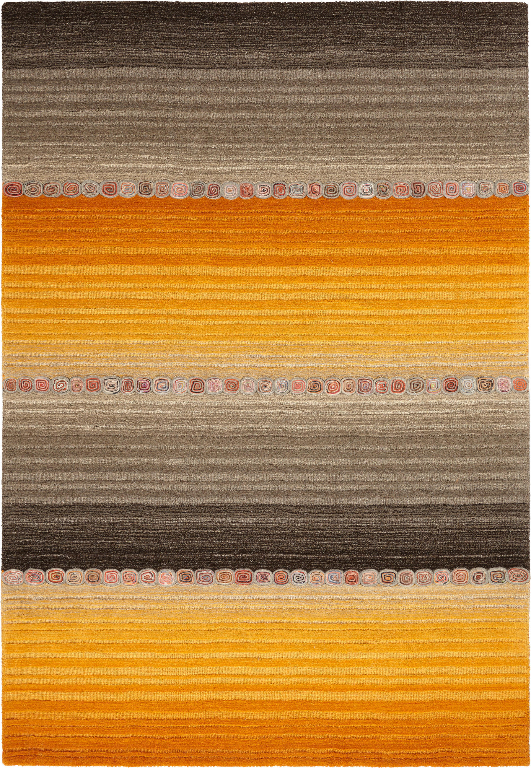 ORIENTÁLNY KOBEREC, 160/230 cm, hnedá, oranžová - oranžová/hnedá, Konventionell, textil (160/230cm) - Cazaris