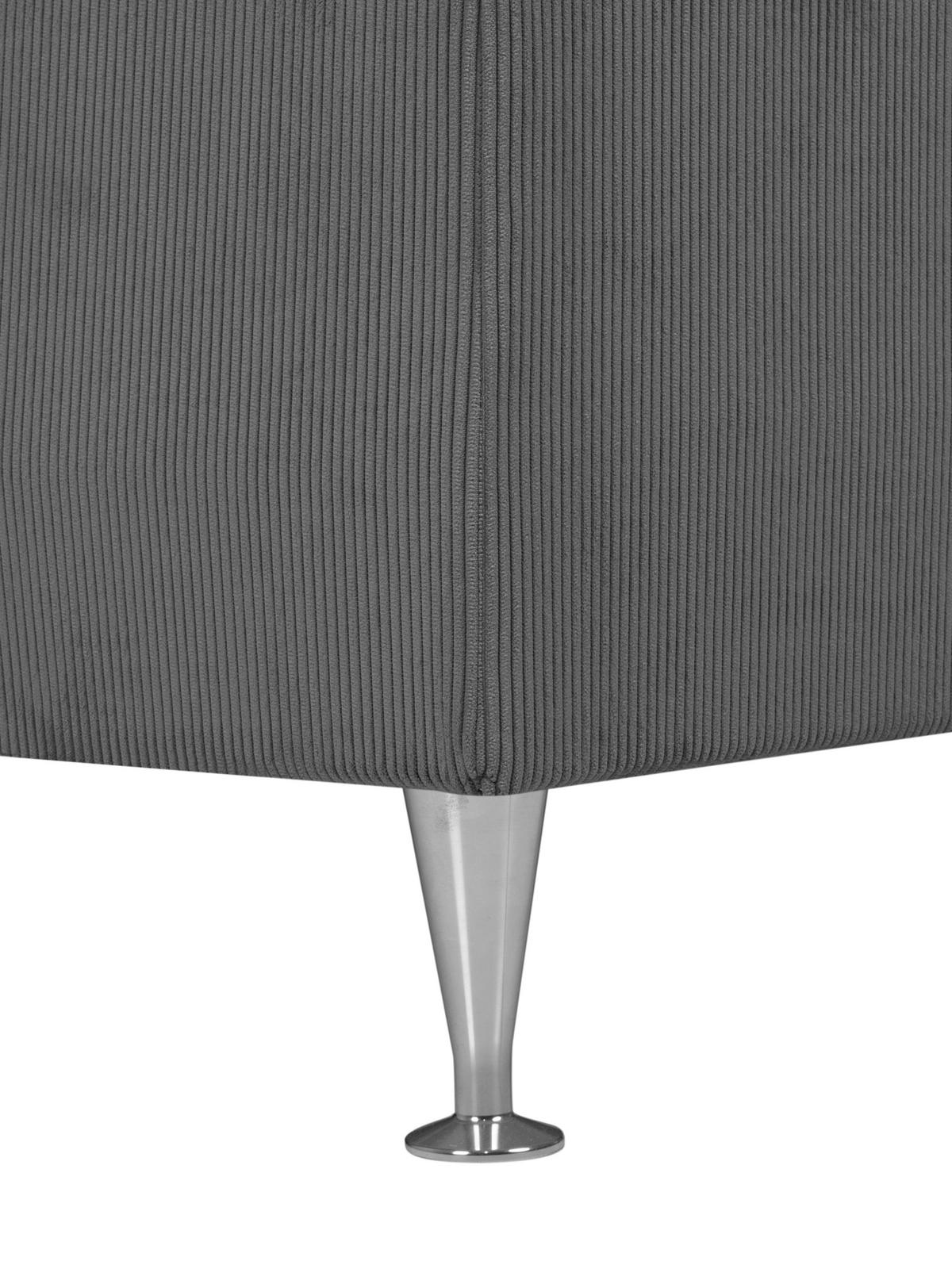 BOXSPRINGBETT 180/200 cm  in Dunkelgrau  - Dunkelgrau/Alufarben, MODERN, Textil (180/200cm) - Livetastic