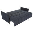 SCHLAFSOFA Plüsch Anthrazit  inkl. Zierkissen, Rückenkissen, Bettkasten, Schlaffunktion, Rücken echt, Liegefläche im Originalstoff  - Anthrazit/Schwarz, KONVENTIONELL, Kunststoff/Textil (200/73/105cm) - Carryhome