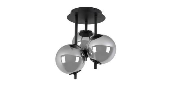 LED-DECKENLEUCHTE 45/49 cm - Chromfarben/Schwarz, Design, Glas/Kunststoff (45/49cm) - Dieter Knoll