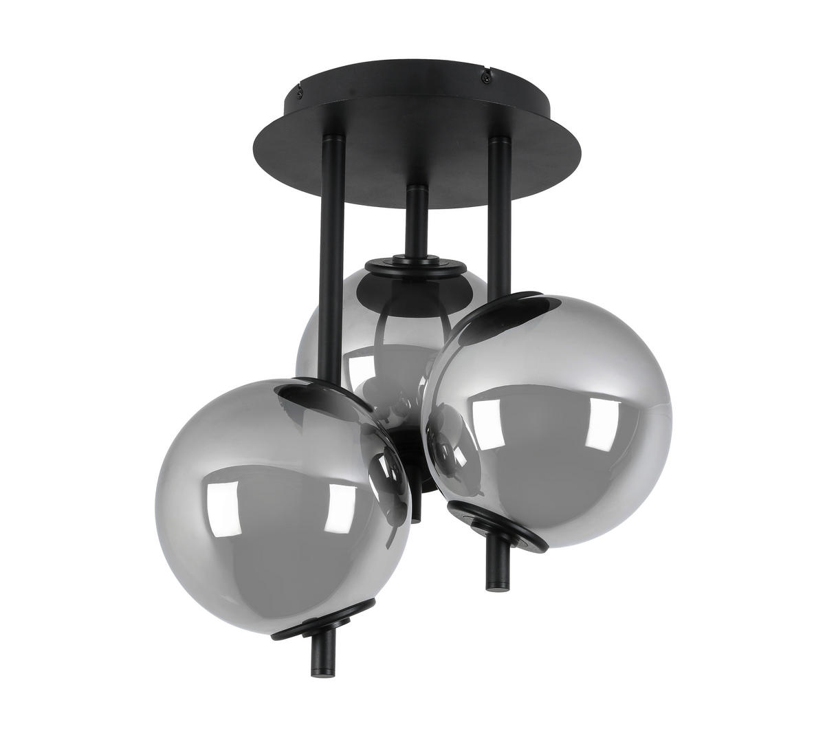 STROPNÍ LED SVÍTIDLO, 45/49 cm  - černá/barvy chromu, Design, kov/plast (45/49cm) - Dieter Knoll