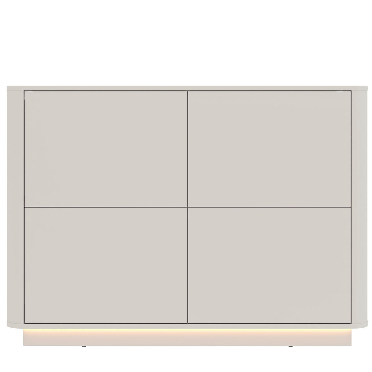 KOMMODE Sand Minimal, 124,4/89,5/40 cm,  - Kaschmir, Design, Holzwerkstoff (124,4/89,5/40cm) - MID.YOU