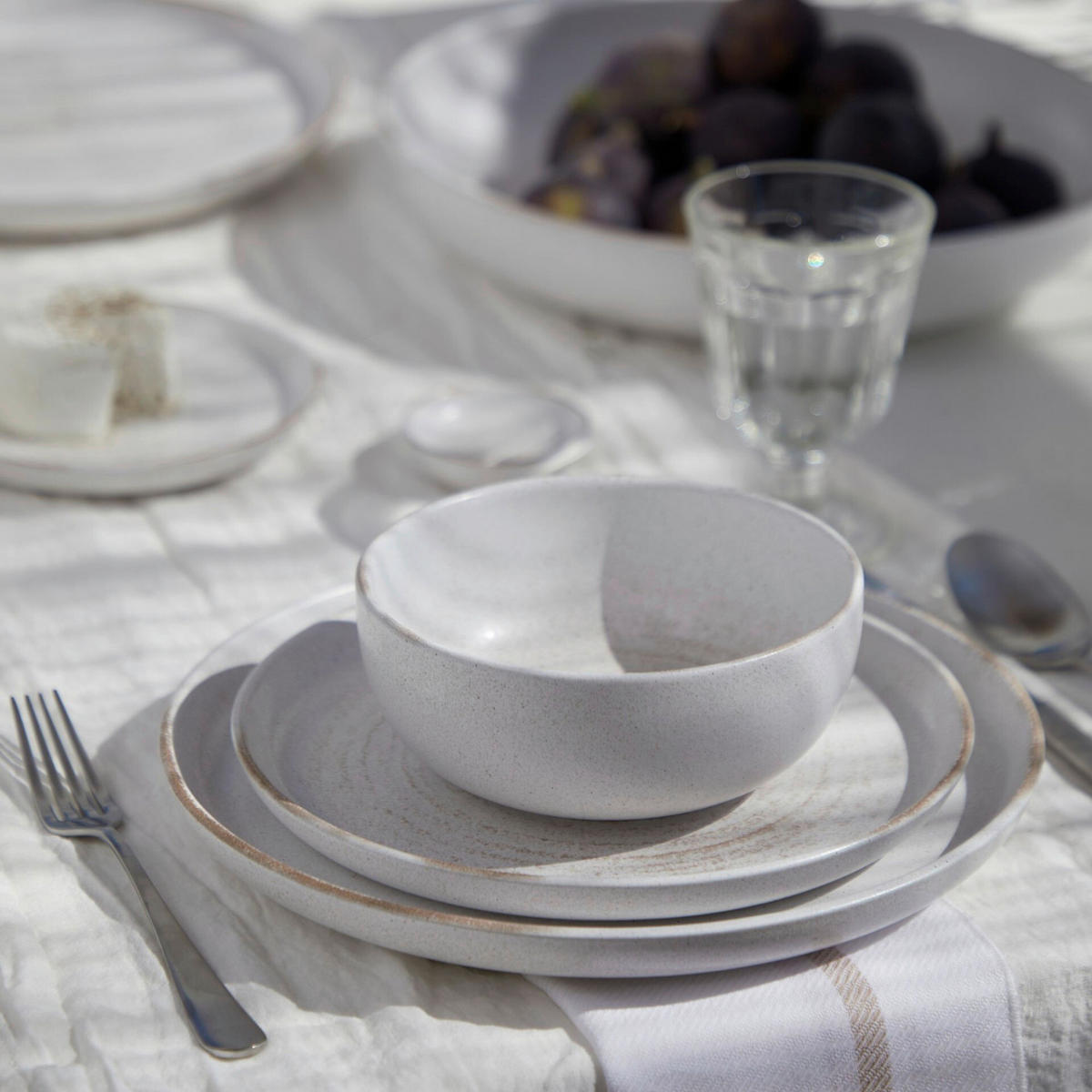 KOMBISERVICE Creme VERMONT 5-teilig 1 Personen  - Creme, Basics, Keramik - Costa Nova