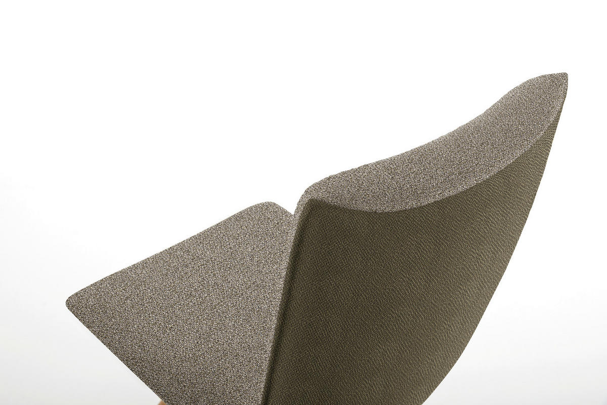 STUHL  in Flachgewebe  - Eichefarben/Olivgrün, Design, Holz/Textil (48/91/63cm) - Koinor