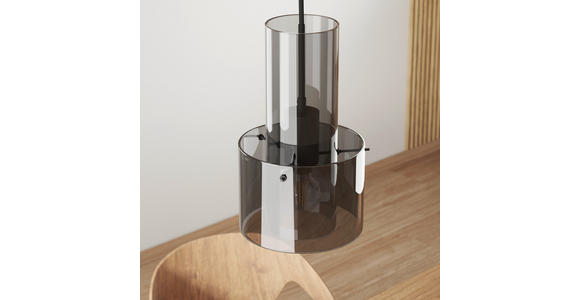 HÄNGELEUCHTE 18/150 cm  - Dunkelgrau, Design, Glas/Metall (18/150cm) - Dieter Knoll