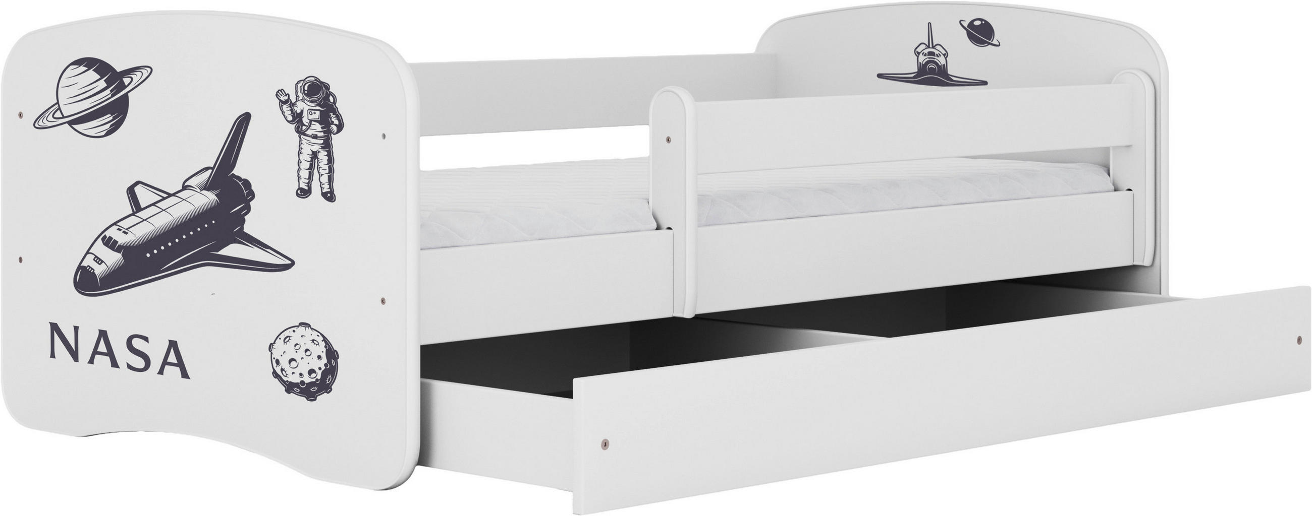 KINDER-/JUNIORBETT - Birkefarben/Weiß, MODERN, Holz/Holzwerkstoff (80/160cm) - MID.YOU