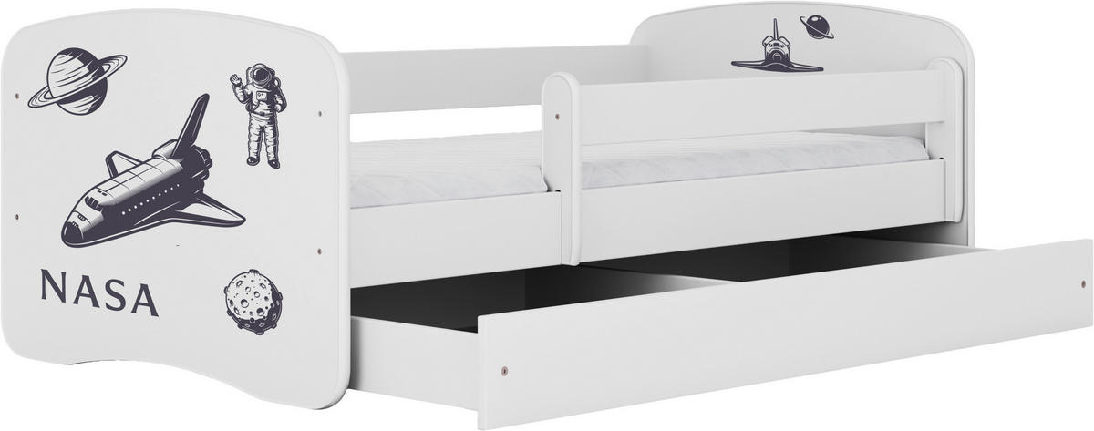 KINDER-/JUNIORBETT - Birkefarben/Weiß, MODERN, Holz/Holzwerkstoff (80/160cm) - MID.YOU