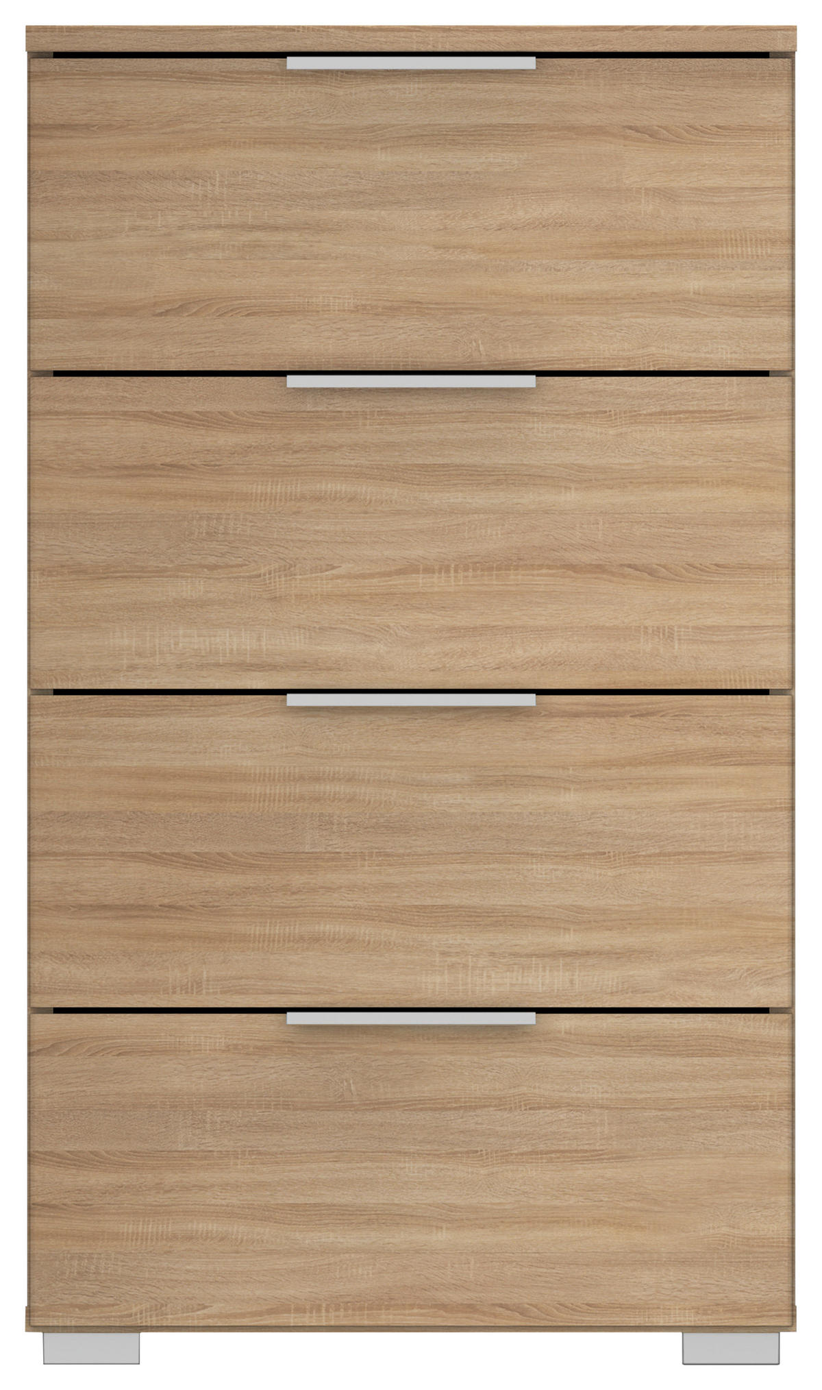 NACHTTISCH 47/81/42 cm  in Sonoma Eiche  - Alufarben/Sonoma Eiche, Modern, Holzwerkstoff (47/81/42cm) - Rauch Möbel