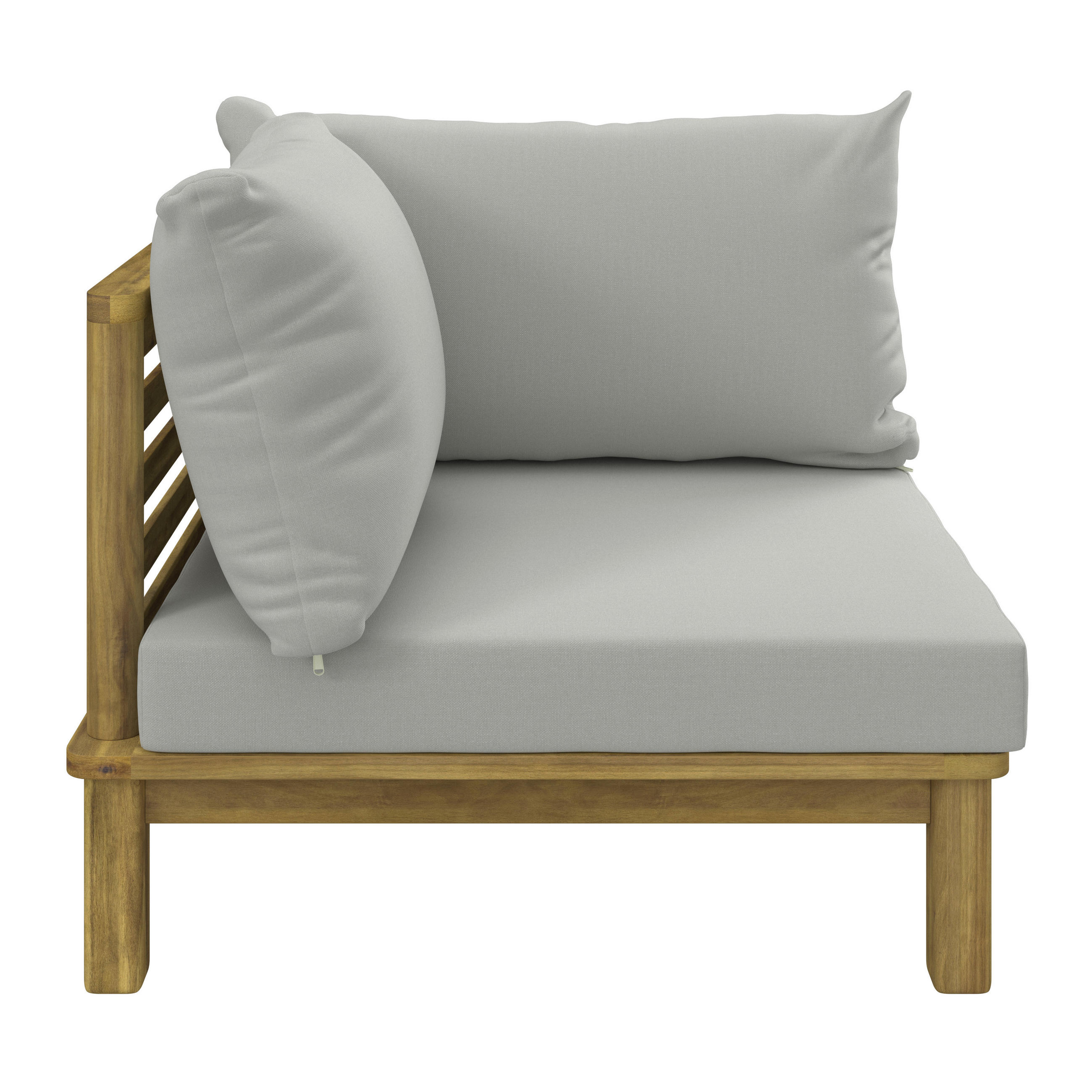 LOUNGEECKTEIL - Greige/Akaziefarben, Natur, Holz (75/59/75cm) - Ambia Garden