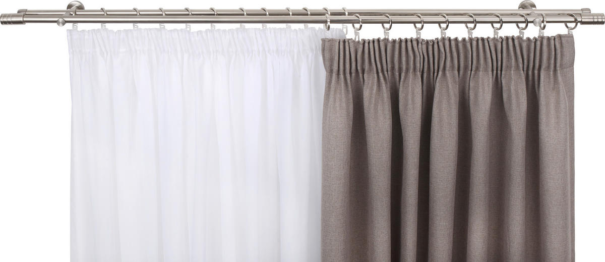 SET GALERIE PERDEA 200 cm  - culoare inox, Basics, metal (200cm) - Homeware