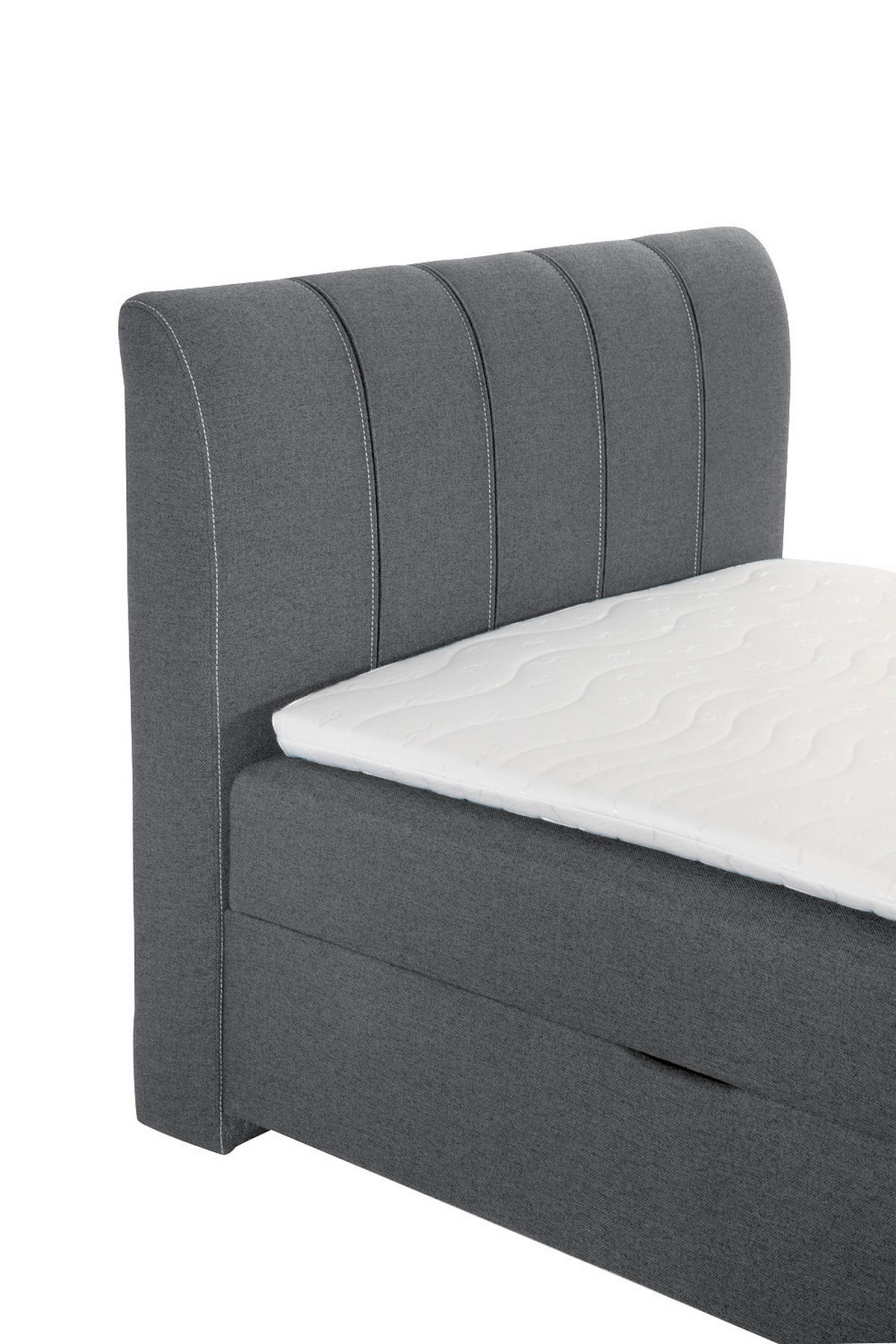 BOXBETT 120/200 cm  in Grau  - Eichefarben/Grau, Design, Holz/Textil (120/200cm) - Xora