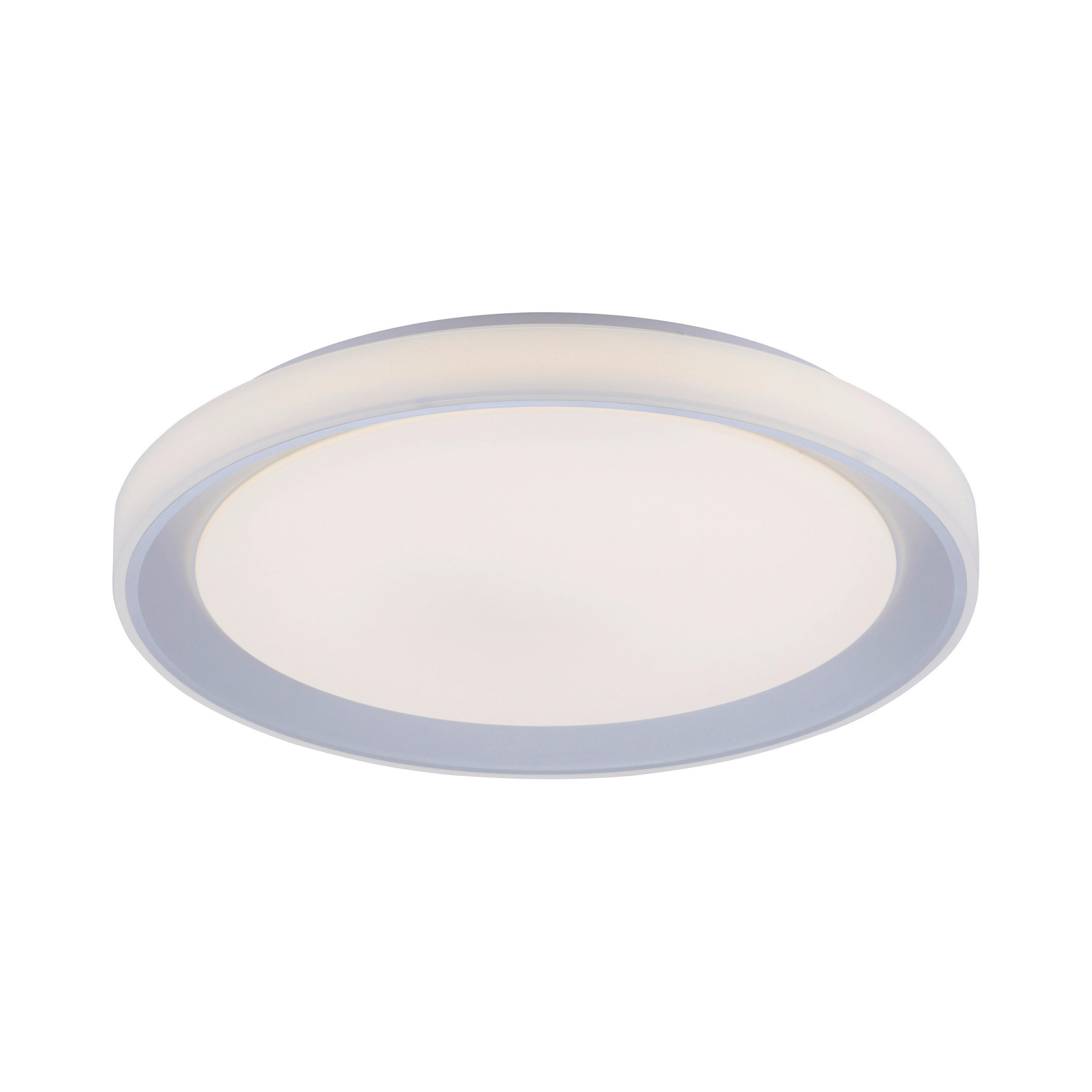 LED-DECKENLEUCHTE Lola Smart  Smart 51/51/7,5 cm   - Silberfarben/Weiß, Design, Kunststoff/Metall (51/51/7,5cm)