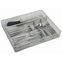 ULOŽAK ZA PRIBOR ZA JELO  - srebrne boje, Basics, metal (36/31/5,5cm) - Kesper