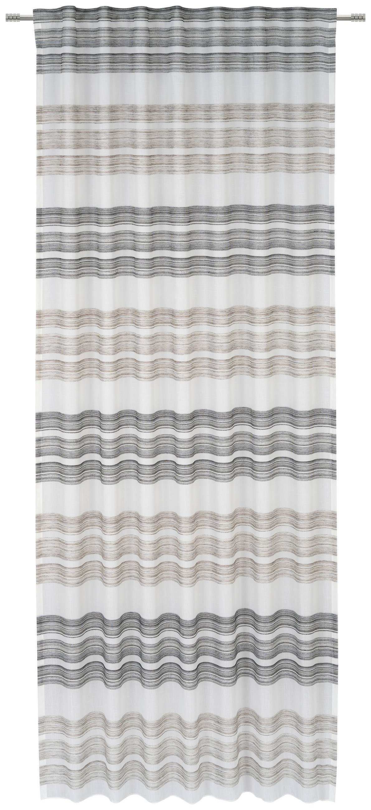 HOTOVÝ ZÁVĚS, poloprůhledné, 140/245 cm - šedá, Design, textil (140/245cm) - Esposa