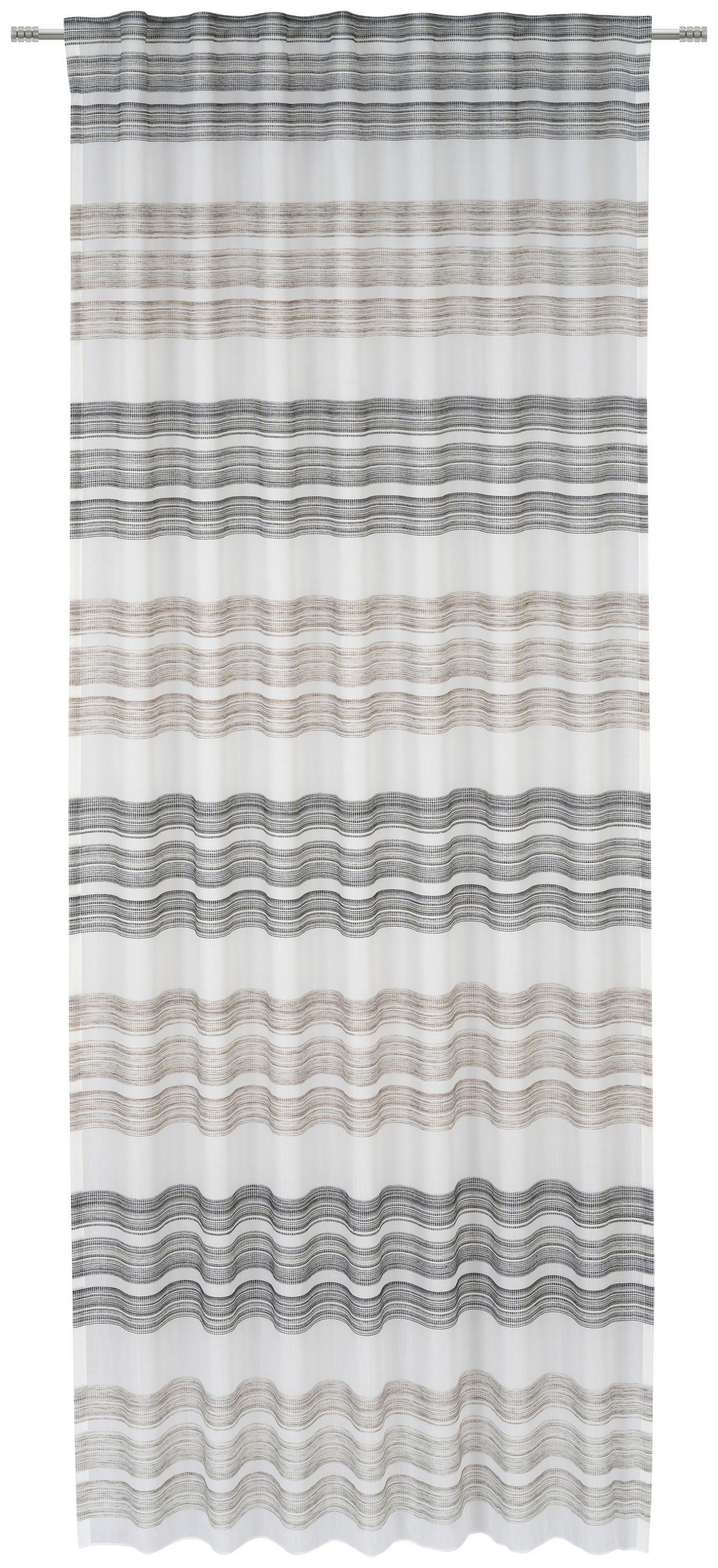 HOTOVÝ ZÁVĚS, poloprůhledné, 140/245 cm - šedá, Design, textil (140/245cm) - Esposa