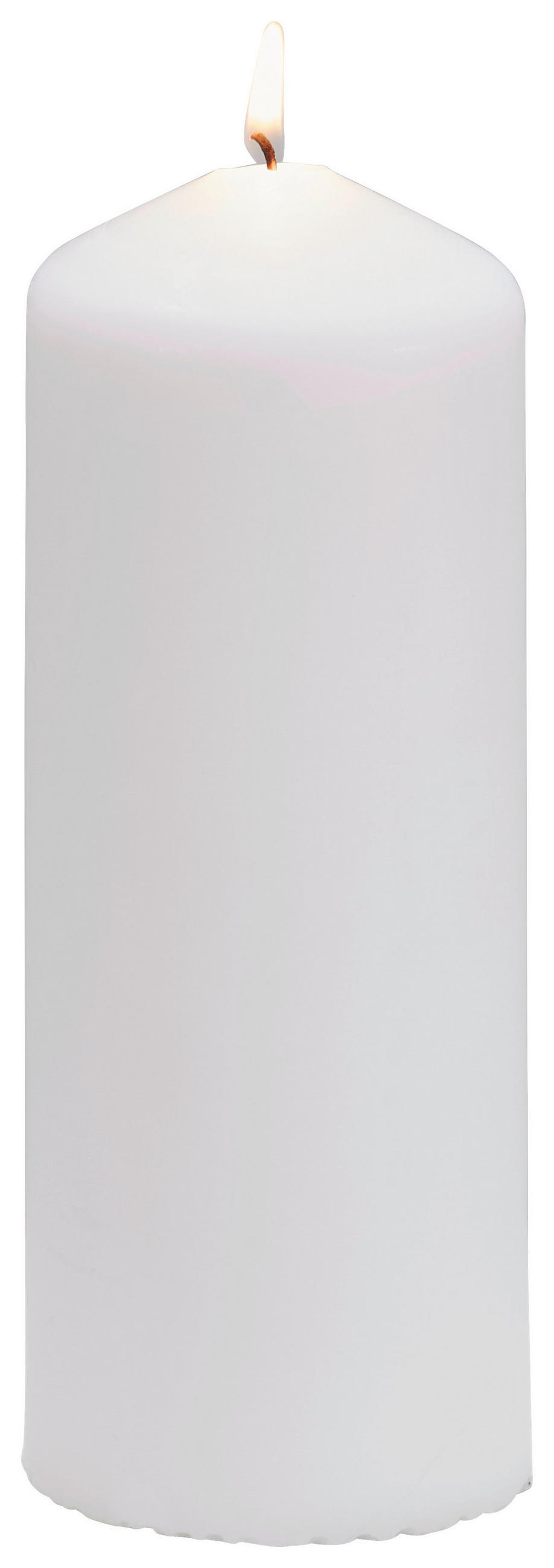 STUMPENKERZE  - Weiß, Basics (20/7,7cm) - Steinhart