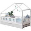 HAUSBETT 90/200 cm Weiss  - Weiss/Naturfarben, Modern, Holz (90/200cm) - MID.YOU