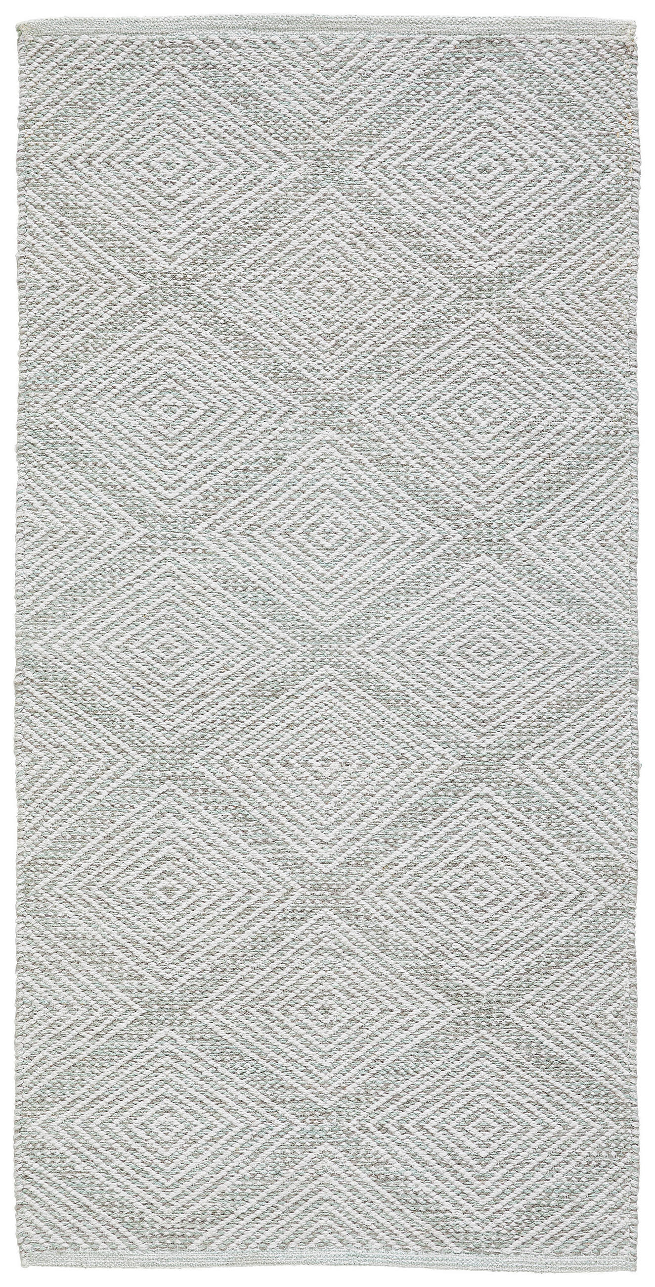 COVOR ȚESUT DIN CÂRPE Diamant LT.Green  - verde, Design, textil (60/120cm) - Boxxx