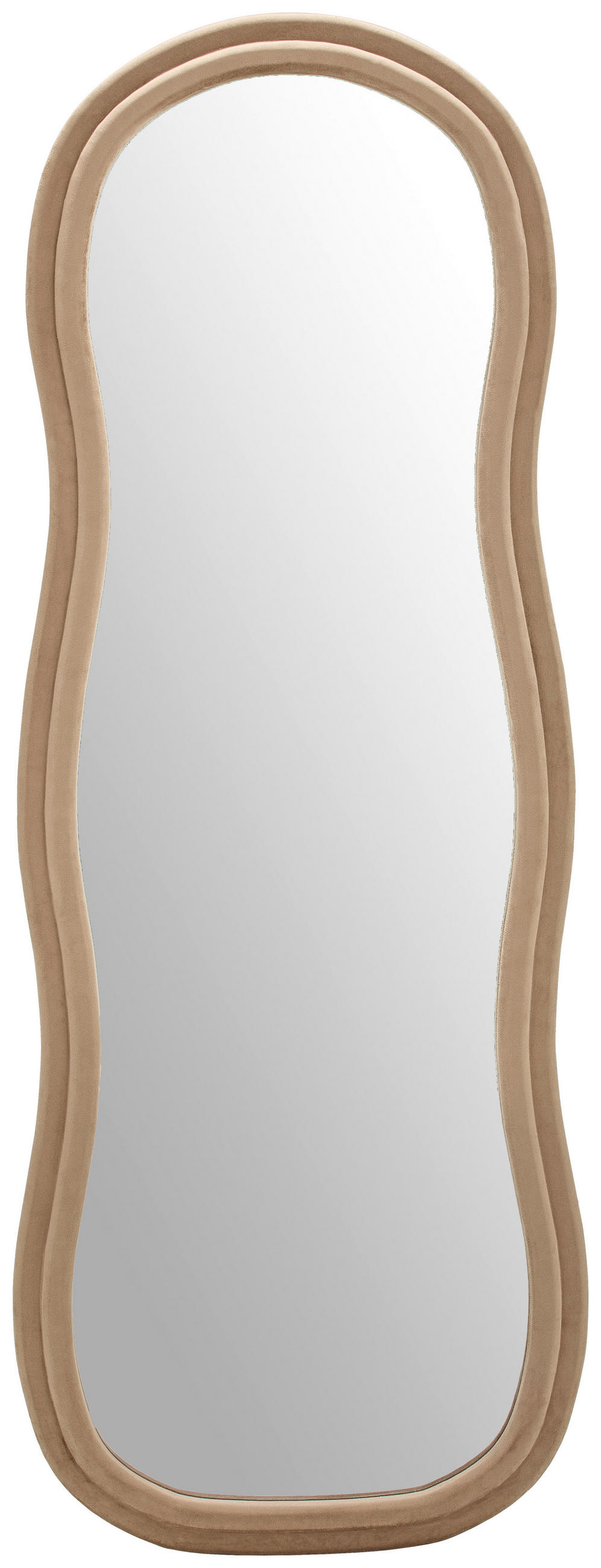 WANDSPIEGEL 60/160/4 cm    in oval  - Taupe, Design, Glas/Holzwerkstoff (60/160/4cm) - MID.YOU