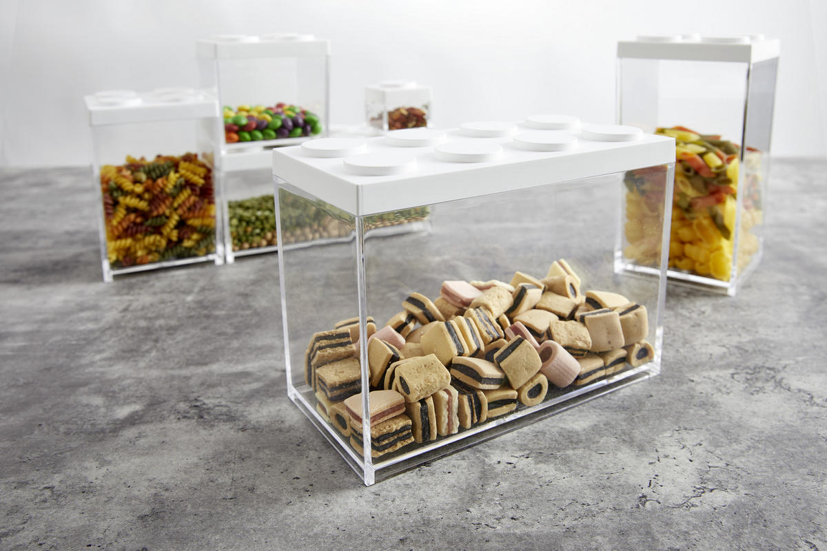 VORRATSDOSE 2 L  - Transparent/Weiß, Kunststoff (10/20/15,5cm)