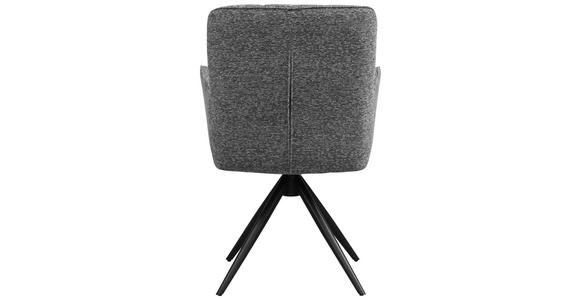 ARMLEHNSTUHL  Sitzfläche 360° drehbar, automatische Rückholfunktion Webstoff  Schwarz, Dunkelgrau  - Dunkelgrau/Schwarz, Design, Textil/Metall (61/89/63.5cm) - Carryhome