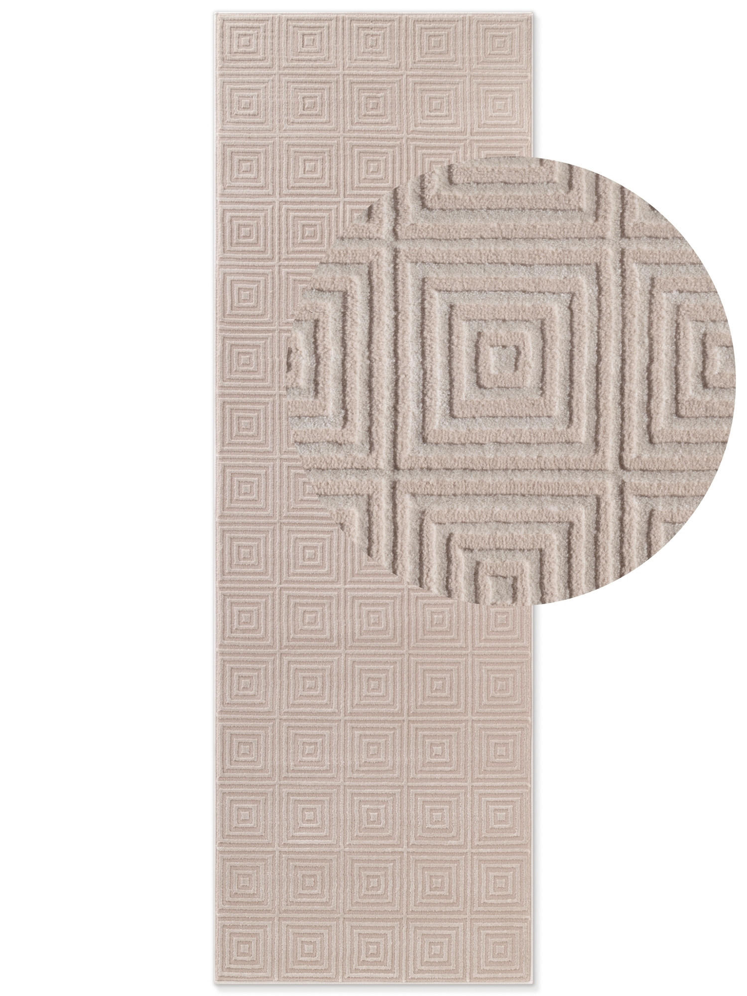 LÄUFER 80/240 cm Perles  - Beige/Creme, Basics, Kunststoff (80/240cm) - Elle Decoration