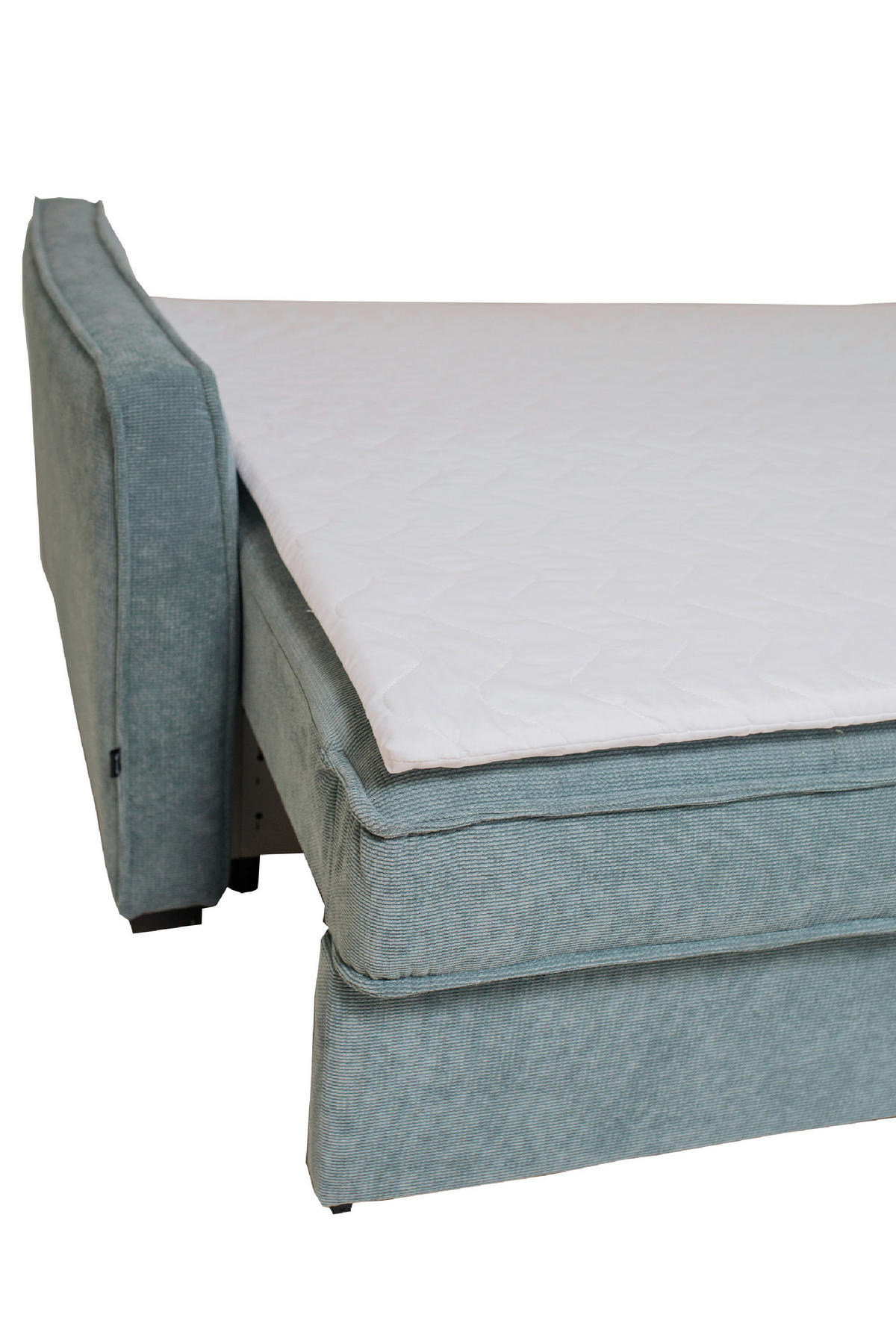 SCHLAFSOFA Jacquard Blaugrau  - Blaugrau/Schwarz, Design, Holz/Textil (242/75/110cm) - home24