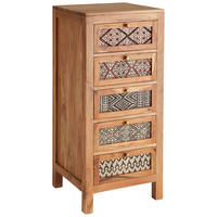 FÉLMAGAS SZEKRÉNY 45/100/42 cm  - akáciaszínű/sárgarézszínű, Lifestyle, textil/fém (45/100/42cm) - Livetastic