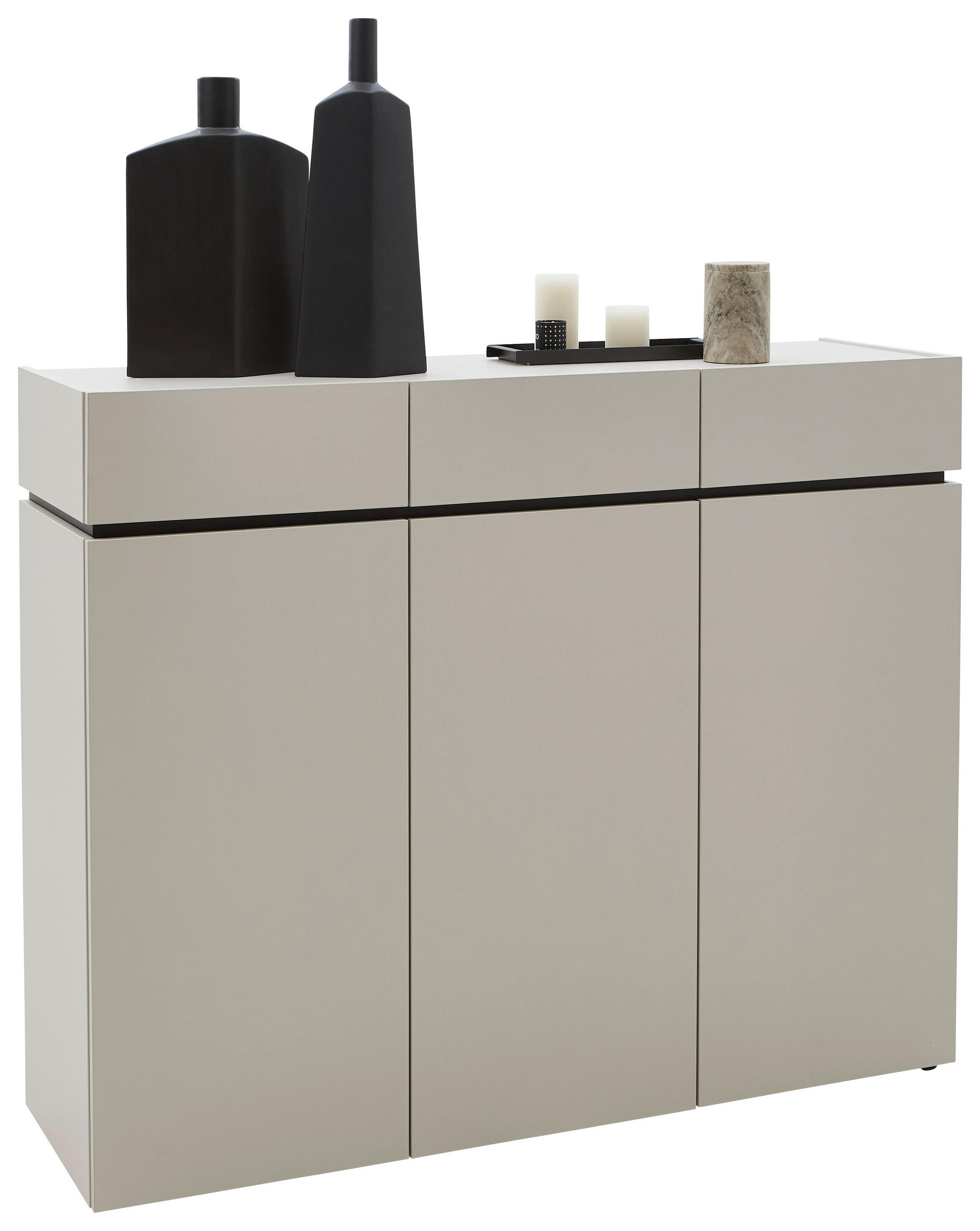 SIDEBOARD 135/111/40 cm  in Kaschmir  - Kaschmir/Schwarz, Design, Holzwerkstoff/Kunststoff (135/111/40cm) - Voleo