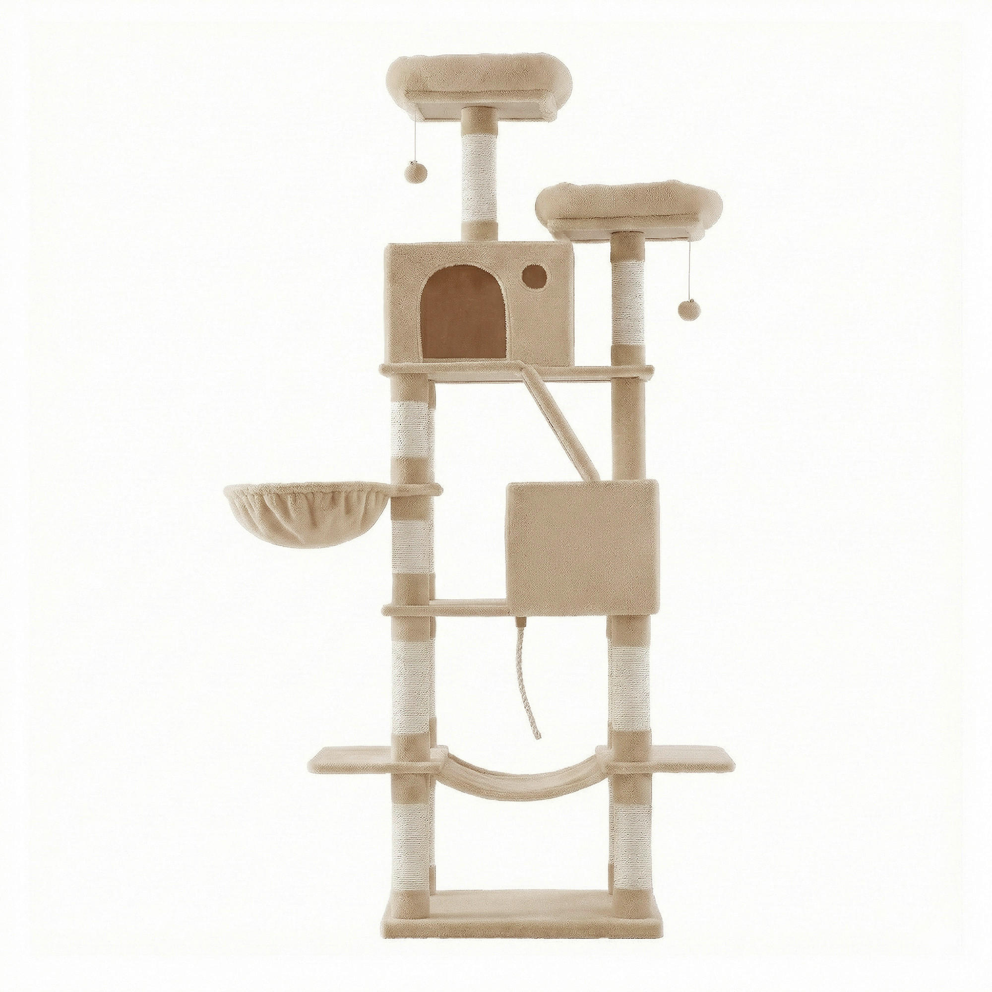 KRATZBAUM - Sandfarben, Trend, Papier/Holzwerkstoff (111/206/58,5cm) - Boxxx
