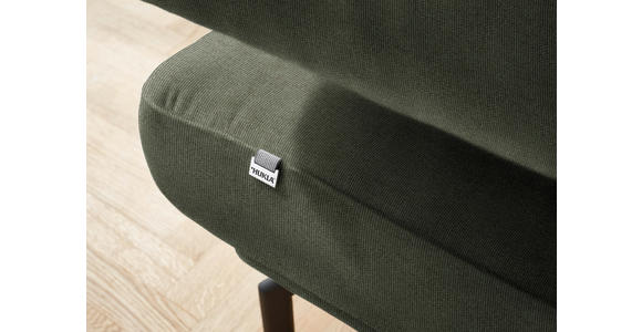 ECKSOFA in Chenille Olivgrün 224/305 cm - Schwarz/Olivgrün, Design, Textil/Metall (224/305cm) - Dieter Knoll