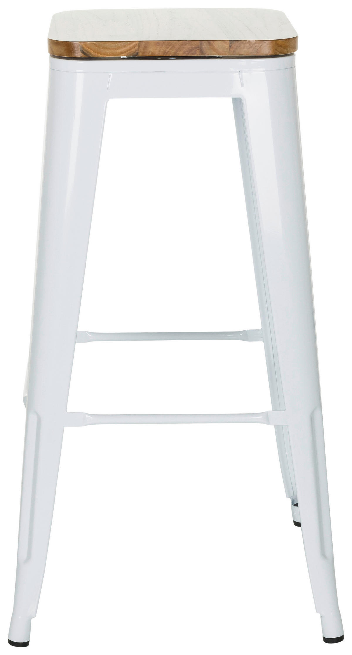 BAROVÁ ŽIDLE, bílá - bílá, Moderní, kov/dřevo (44/77/44cm) - MID.YOU