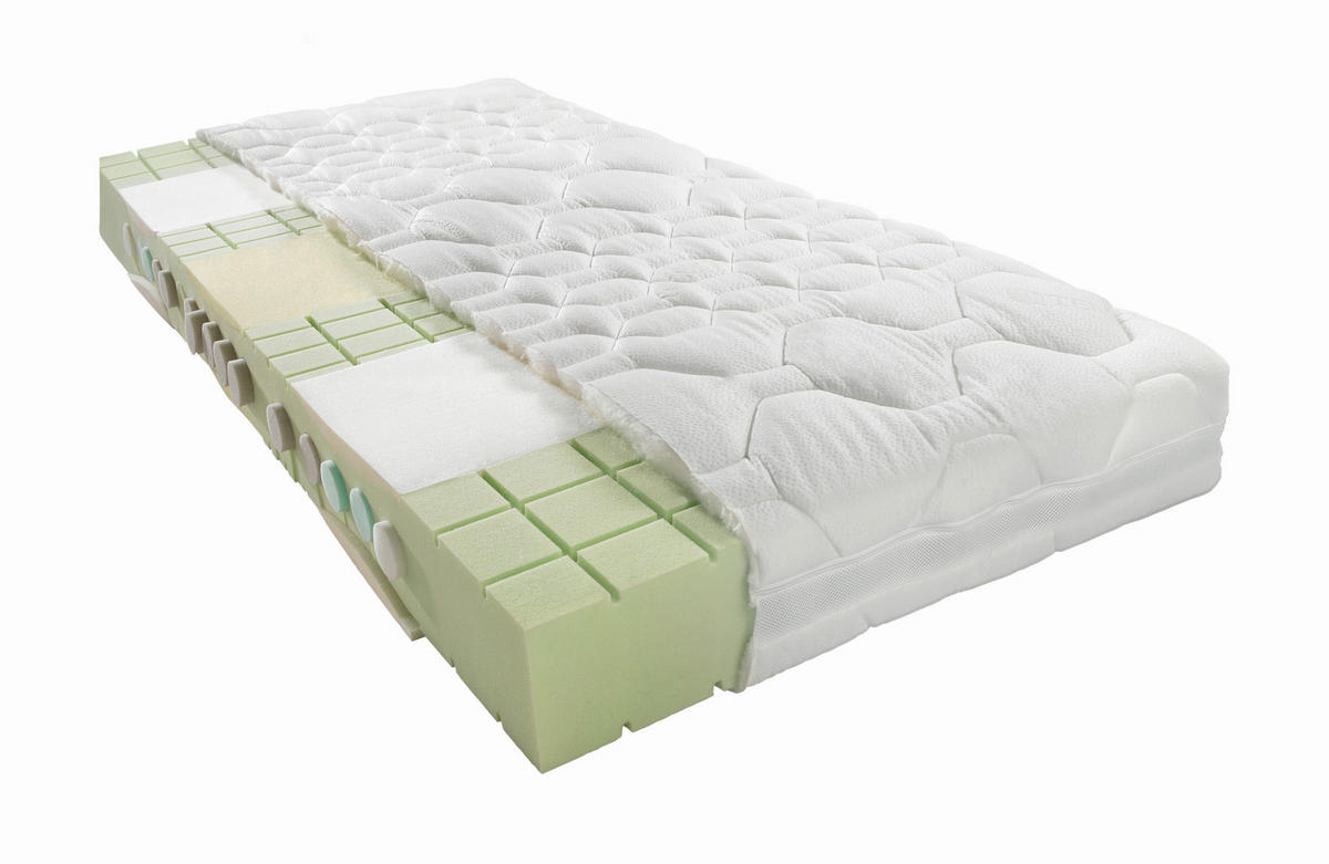 KALTSCHAUMMATRATZE 140/200 cm Höhe ca. 20 cm  - Creme, Basics, Textil (140/200cm) - Physiosleep