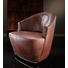 SESSEL Echtleder Braun - Silberfarben/Braun, Design, Leder/Metall (77/82/87cm) - WISCHI BLACK LABEL
