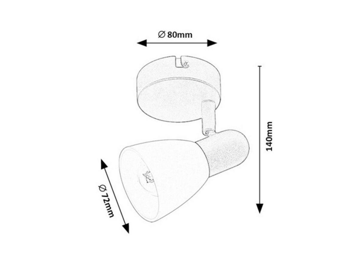 REFLEKTOR SOMA  - bela/crna, Osnovno, staklo/metal (8/14cm)