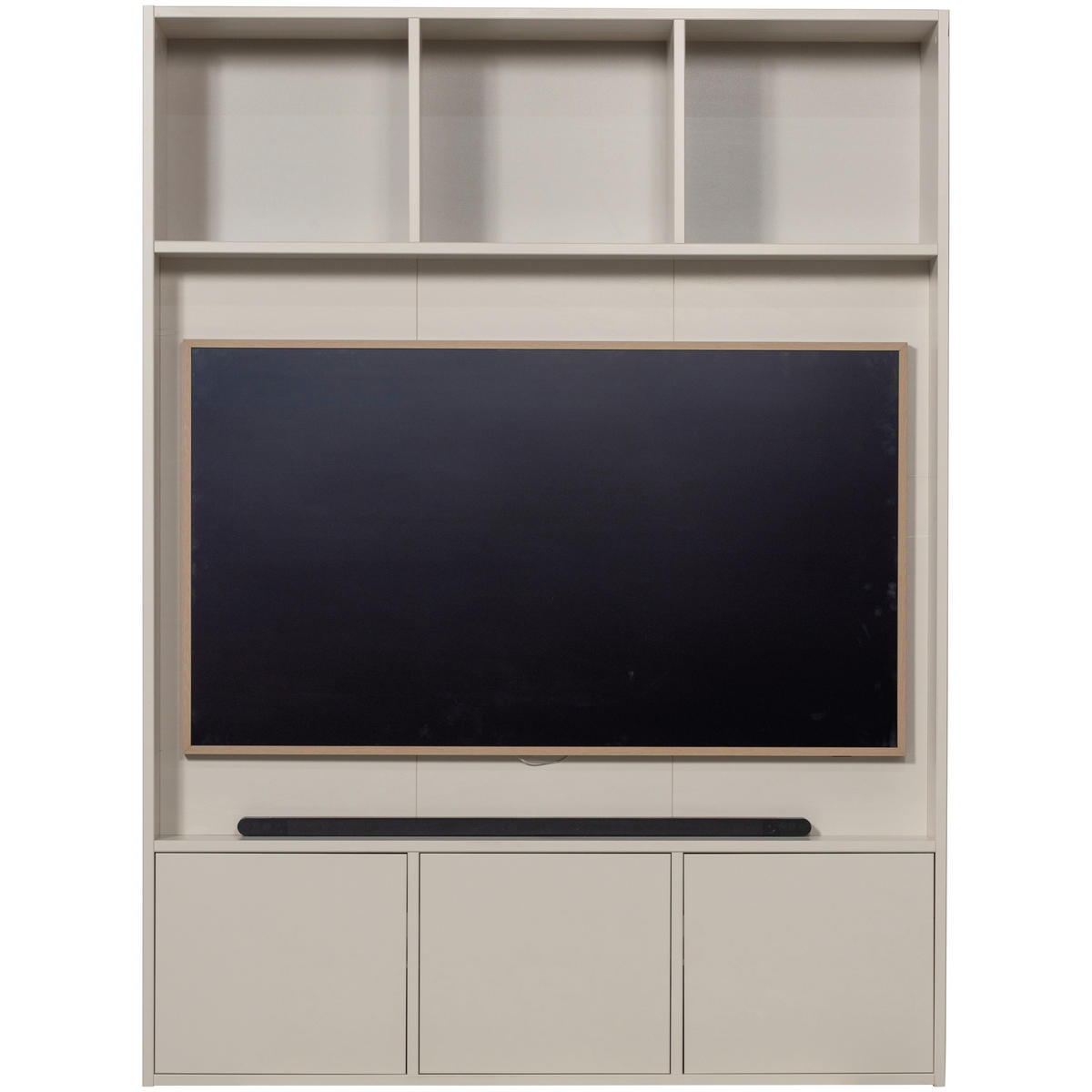 WOHNWAND  in Grau  160/215/40 cm  - Grau, Design, Holz (160/215/40cm) - Livetastic