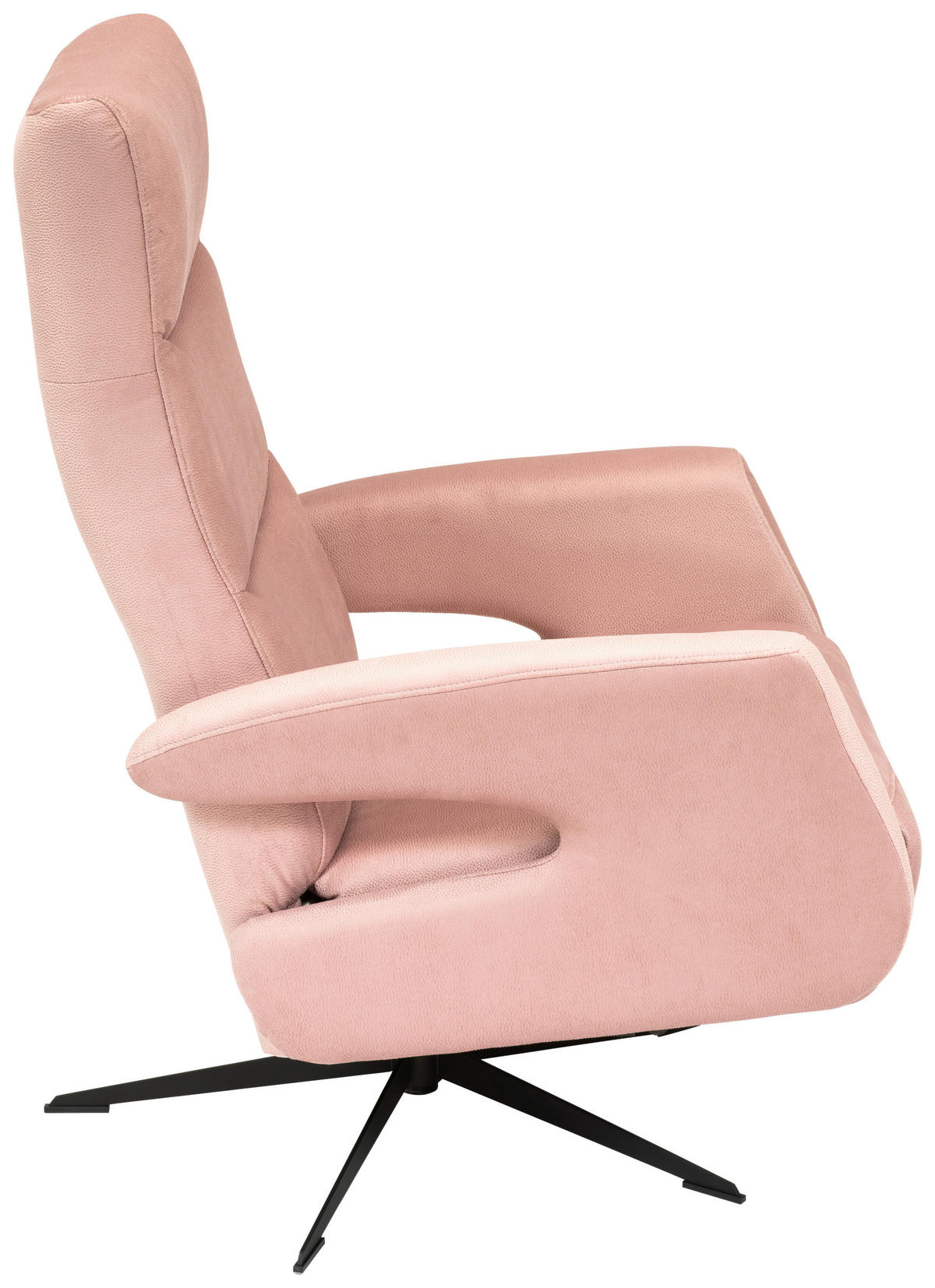 RELAXSESSEL in Textil Rosa  - Schwarz/Rosa, Design, Textil/Metall (75/106/89cm) - Welnova