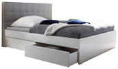 STAURAUMBETT 200/200 cm  in Weiß  - Weiß/Grau, MODERN, Holz (200/200cm) - Hasena