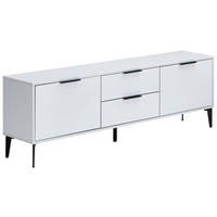 LOWBOARD  in 165/54/35 cm  - Hellgrau/Schwarz, MODERN, Holzwerkstoff/Metall (165/54/35cm) - Hom`in