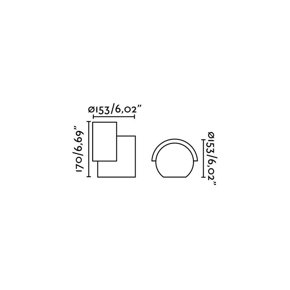 WANDSTRAHLER 15/15/17.7 cm   - Dunkelgrau, Design, Metall (15/15/17.7cm)